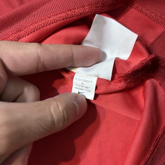 Nike Tiger Woods Polo Shirt Mens XL Sunday Red Blade Collar Snap Golf CT3797 - Picture 6 of 9